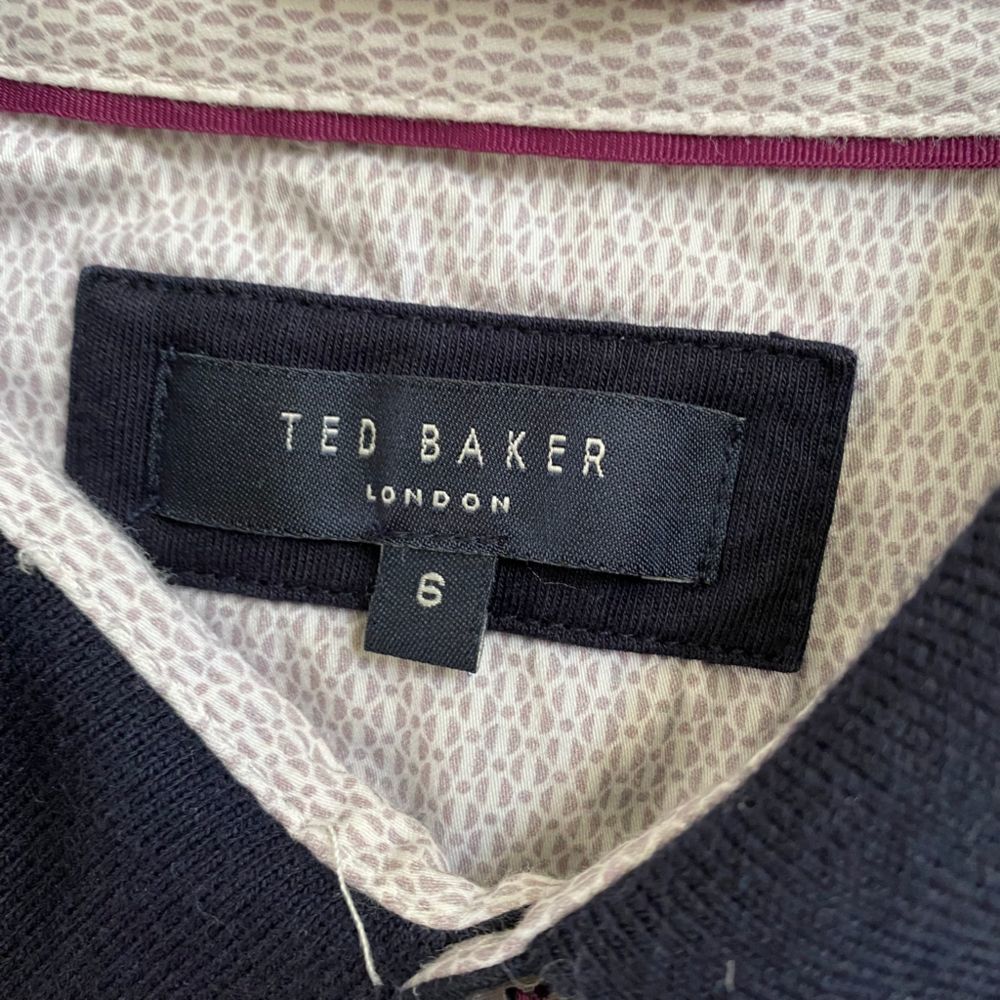 Ted Baker London Derry Flat Knit Polo Shirt Size 6 - Picture 3 of 6